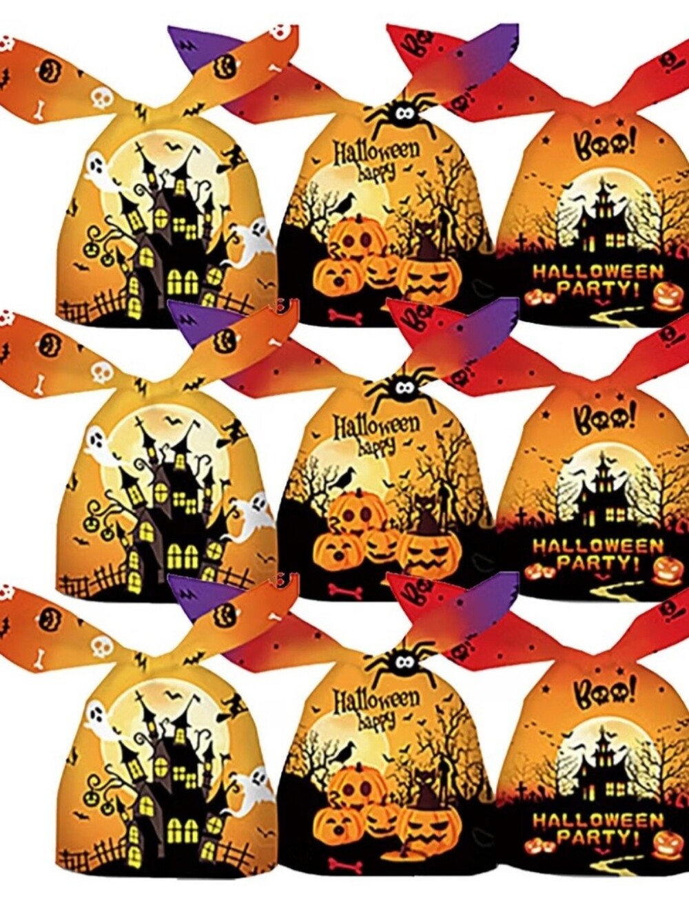 100Pcs Halloween Treat Bags